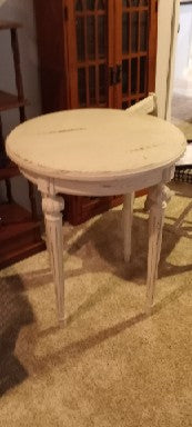 White Vintage Accent Table