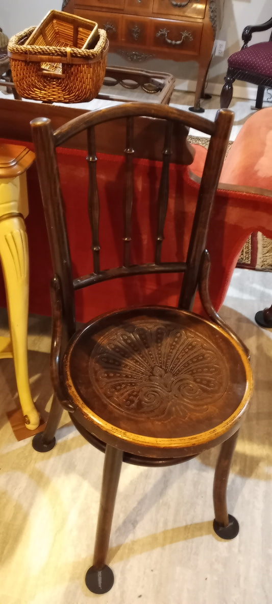 Antique 1920's Black Mundus Thonet  Cafe Chair